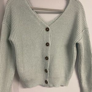 Pink Rose Teal Sweater